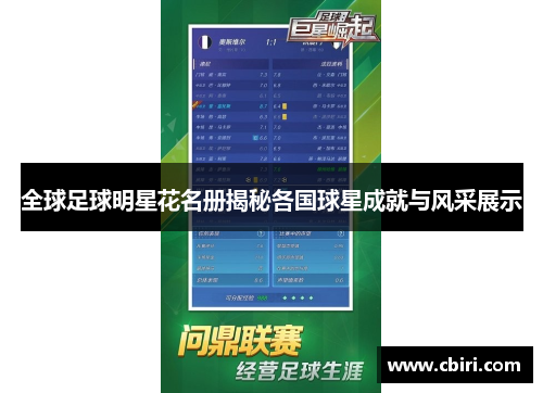 全球足球明星花名册揭秘各国球星成就与风采展示